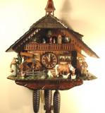 Farmer Couple German Cuckoo Clock