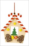 Gingerbread House Wooden German Ornament