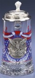 USA Glass Beer Stein