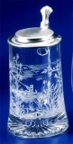 Fisherman Glass Beer Stein
