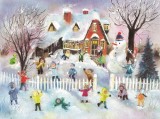 Children Snowball Fight German Advent Calendar
