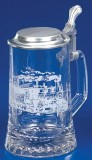 Railroad Glass Beer Stein