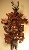 Squirrel Hunt German Cuckoo Clock