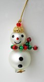 Miniature Snowman Old World Glass Ornament