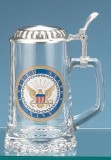 U.S. Navy Glass Beer Stein