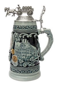 Hofbrauhaus 1 liter cobalt beer stein for sale online Authentic cobalt stein for sale